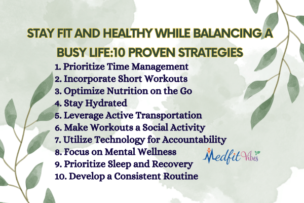 Stay Fit and Healthy While Balancing a Busy Life:10 Proven Strategies